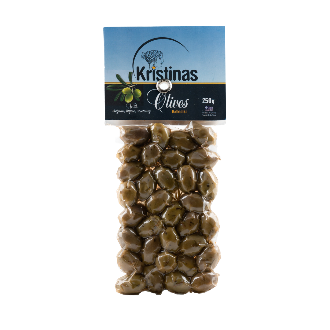 Kristinas "Halkidiki" Table Olives with Oregano, Thyme & Rosemary